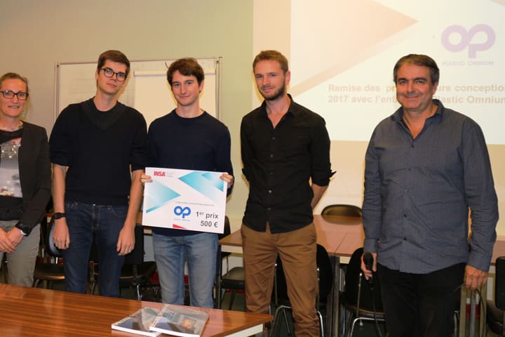2017 prize ceremony with Plastic Omnium (photo INSA Strasbourg)