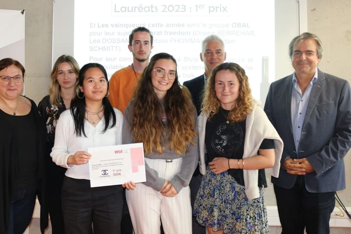 2023 prize ceremony with Chanel (photo INSA Strasbourg)